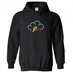 Thunder Weather Icon Unisex Classic Kids and Adults Pullover Hoodie